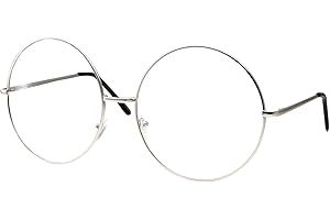 grinderPUNCH XXL Super Oversized Fashion Glasses Round Circle Frame Clear Lens