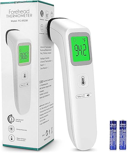 Kalaok Thermometre Frontal Infrarouge Thermometre Numerique Sans Contact Avec Ecran Lcd Objet Avec Fonction Memoire De 35 Donnee Pour Bebe Enfants Adultes Bureau A Domicile Batterie Incluse Amazon Fr Bebes Puericulture