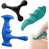 hautllaif Manual Trigger Point Massage Tool and Thumb Saver for Full Body Deep Tissue Massage, Set Include 1 Green Thumb Protector Tool 1 Palm Urchin Massage Tool Hand Held 4-Legged Massage Knobs