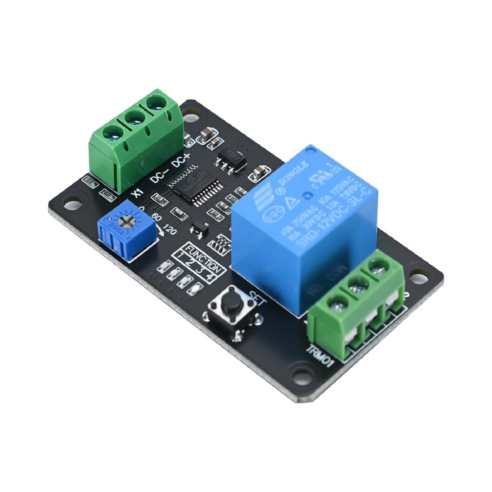 Podazz Delay Timer Relay DC 5V/12V/24V Time Delay Controller Module Compatible with NE555 timer (DC12V)