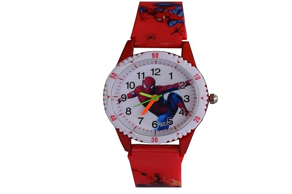VITREND(R-TM)New Model Spiderman Analog Good Looking Round Dial Watch 01 for Boys&Girls(Sent As Per Available Colour)