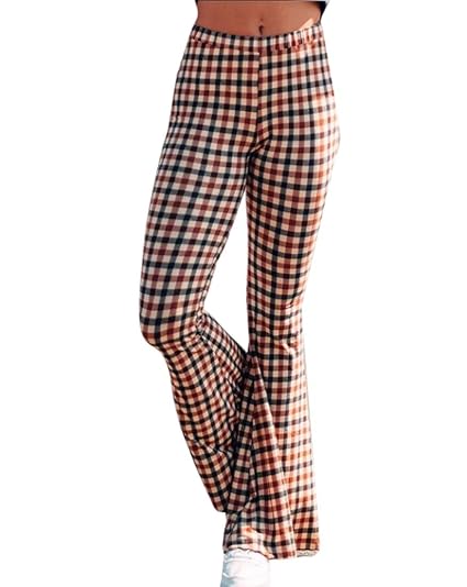 flared checkered pants