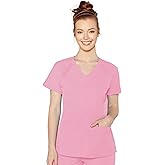 Med Couture Peaches Scrub Top for Women Raglan V-Neck with 3 Pockets, Modern Fit, Moisture-Wicking & Light Weight - MC8470