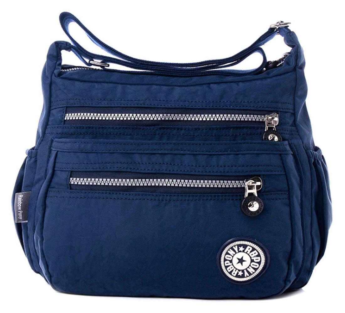 FiveloveTwo Women Multi Pocket Handbags and Purses Nylon Hobo Top-Handle Bags Shoulder Messenger Crossbody Bag Totes Satchels