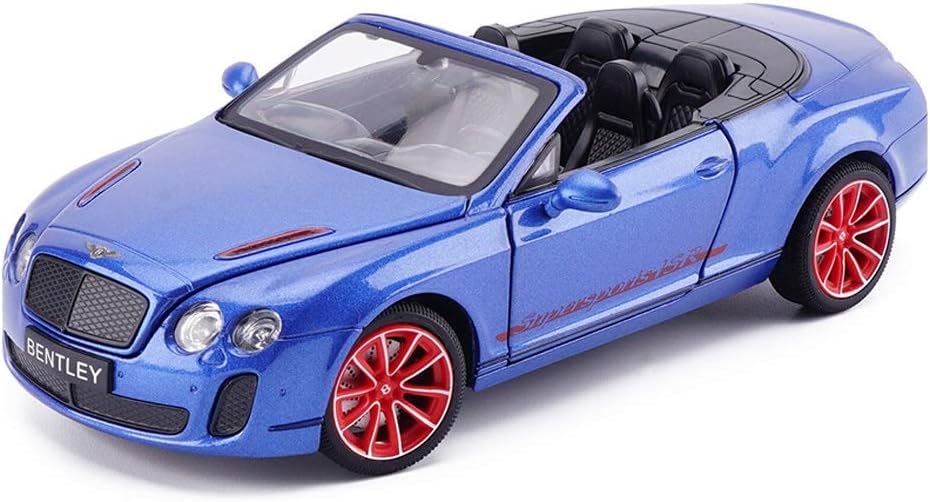 BJLWTQ Car Model 1:24 Bentley Continental GT Simulation Alloy Die-Casting Toy Ornaments Sports Car Collection Jewelry 19x8x5.5CM (Color : Blue)