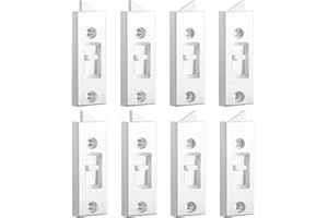 HONOSON Window Latch Locks Window Parts and Hardware Tilt Latch Plastic Construction, Spring Loaded, 2 Inch Hole Center Spacing Sliding Lock Replacement(8 Pieces)