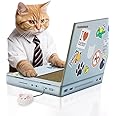 Suck UK | Cat Laptop | Cat Scratching Board | Cardboard Scratchers | Scratch Pad & Kitten Scratching Mat | Funny Furniture | Interactive Toy & Kitten Toys Gifts Cats