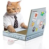 Suck UK - Cat Laptop- Cat Scratching Board - Cardboard Scratchers- Scratch Pad &amp; Kitten Scratching Mat - Funny Furniture - Interactive Toy &amp; Kitten Toys Gifts Cats