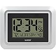 La Crosse Technology 513-1918S-INT Atomic Digital Wall Clock with Outdoor Temperature
