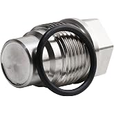 Aochuang Fuel Rail Plug Valve Rail Fuel Plug Stainless Steel M20x1.5 for Chevy Dodge 6.7l Cummins
