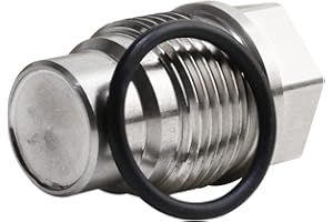 Aochuang Fuel Rail Plug Valve Rail Fuel Plug Stainless Steel M20x1.5 for Chevy Dodge 6.7l Cummins