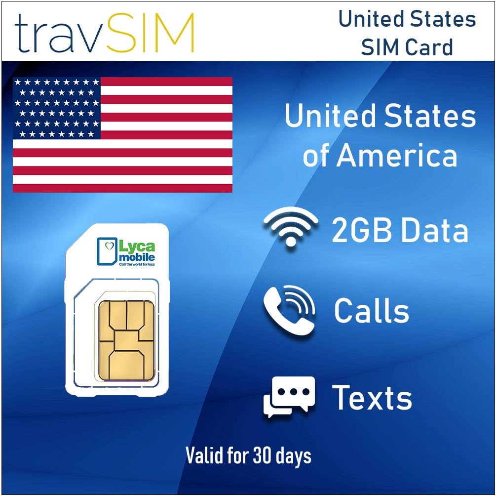 travSIM Lycamobile Prepaid USA SIMKarte SIM 2GB Amazon.de Elektronik