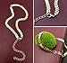 Suyi Women Girl Unique Alloy Fish Bones V Shape Sequins Choker Necklace with Long Chain Pendant B-Gold