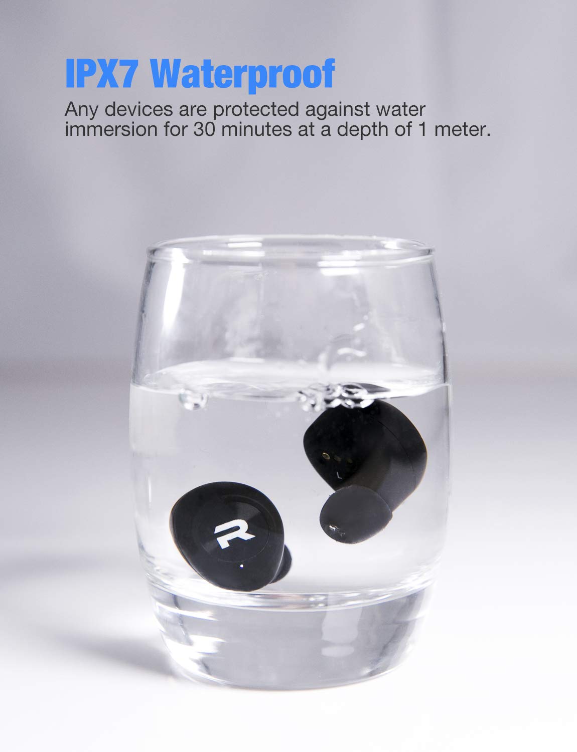 Rademax Wireless Earbuds, True Wireless Bluetooth 5.0 Headphones with 3500mAh Charging Case 140H Playtime IPX7 Waterproof and Stereo Sound Wireless Earphones -Black