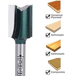 MNA 15mm (Dia.) Double Flute Straight Bit with