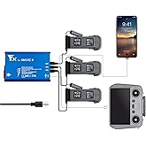 Hanatora Parallel Fast Charger for DJI Mavic 4 Pro Battery,Rapid Quick Multi Charging Hub Drone Accessories