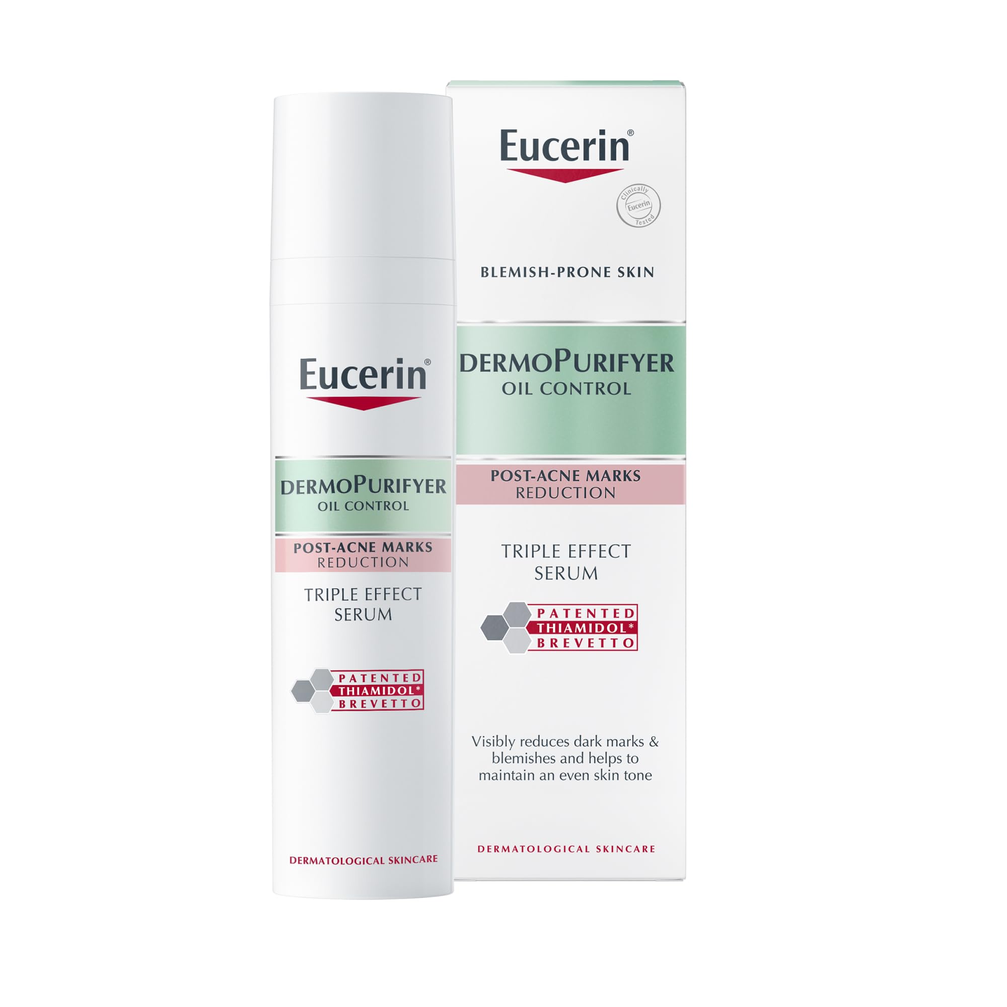 Eucerin DermoPurifyer Triple Effect Serum 40ml, Post Acne Treatment for Blemish-Prone Skincare, Reduces Hyperpigmentation Spots, Controls Shine and Prevents New Blemishes, with Salicylic Acid