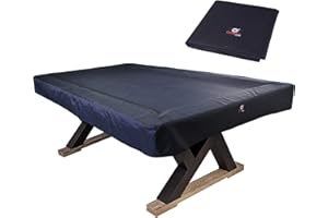 COLLAPSAR 7/8/9FT Heavy Duty 600D Polyester Canvas Billiard Pool Table Cover(7 Colors Available) (Black, 7-Foot)