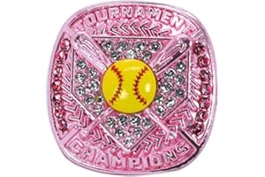 TOPSPORTSJEWELRY Pink softball tournament championship rings size 9.5