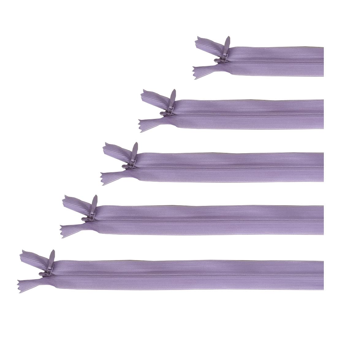 Invisible Zipper Closed, 5 Sizes and 20 Colors #3, Fine Zipper, Elegant and Discreet for Sewing on Clothes, Dresses, Skirts, Sewing Zipper, (Assorted 5 50 Units, 167)