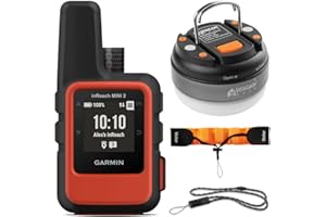 Garmin inReach Mini 2 Portable Satellite Communicator/GPS Navigator (Flame Red) Accessory | Official USA Partner Model | Bundle with LED Brite-Nite Dome Lantern Flashlight for Camping