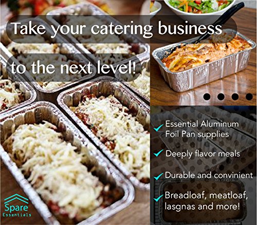 35 Pack - 2LB Loaf Pans, Aluminum Loaf Pans, Bread Pans, Meatloaf Pans l Cake Pan, Foil Loaf Pans, Disposable Aluminum, l Top bakery's choice Tin Pans - Standard Size, 2 Pounds - 8.5" X 4.5" X 2.5"