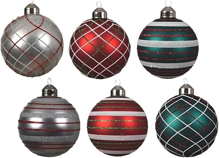 Decoris Natale.Decoris 060515 6 Pz Palline Di Natale In Vetro Colori Assortiti 8 Cm Amazon It Casa E Cucina