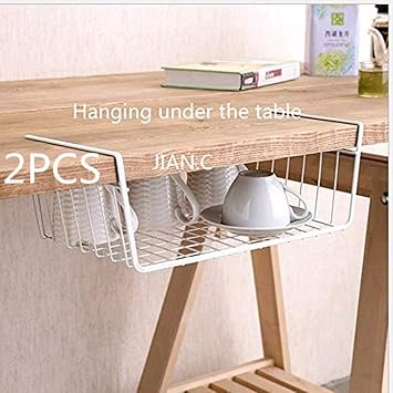 Amazon Com Jian C Under Cabinet Storage Shelf Wire Basket
