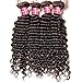 Unice Hair 4 Bundles Brazilian Virgin Hair Deep Wave Hair Extensions 7a Grade Unprocessed Human Hair Wave Natural Color Can Be Dyed and Bleached (16 18 20 20)