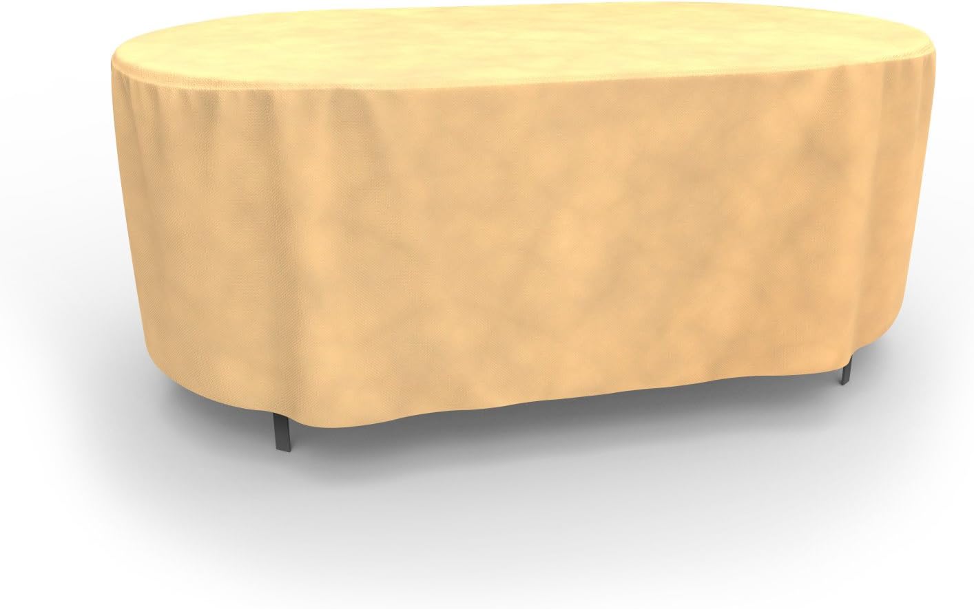 Budge All-Seasons Oval Patio Table Cover, Medium (Tan)