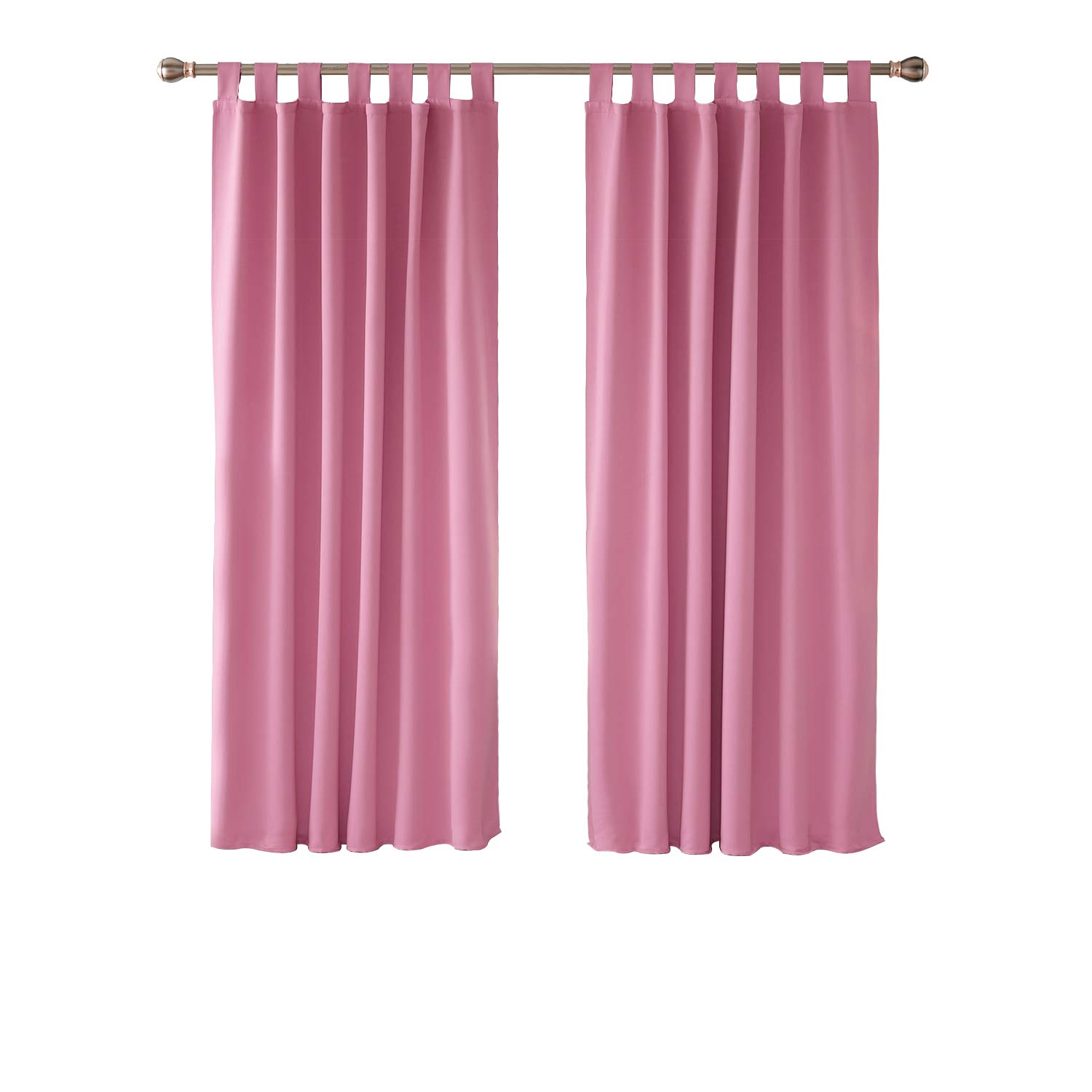 Détails Sur Deconovo Lot De 2 Rideaux Occultants Rideau Salon à Pattes 140x175 Cm Rose