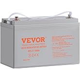 VEVOR Deep Cycle Battery, 12V 100 AH, AGM Marine Rechargeable Battery, High Self-Discharge Rate 800A Current, for RV Solar Ma