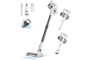 Ljuren Vacuum Cleaners for Home Cordless, 80,000 PRM Powerful Vacuums, Multi-Layer Filtration, LED Rotated Brushhead, 2 Modes, Detachable 2200mAH Battery Powered Vacuums,35 Mins Runtime with 3 Heads