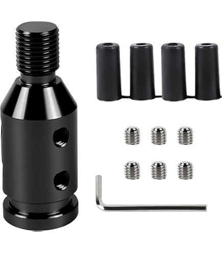 thumbnail image 2 of M10 X 1.5 Aluminum Shift Knob Adapter – Jam Nut & Boot Retainer – Silver, JDM Style 2 of 3