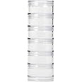 Paylak CTNB110 Storage Box with 6 Stackable Clear Round Containers for Crafts and Small Items