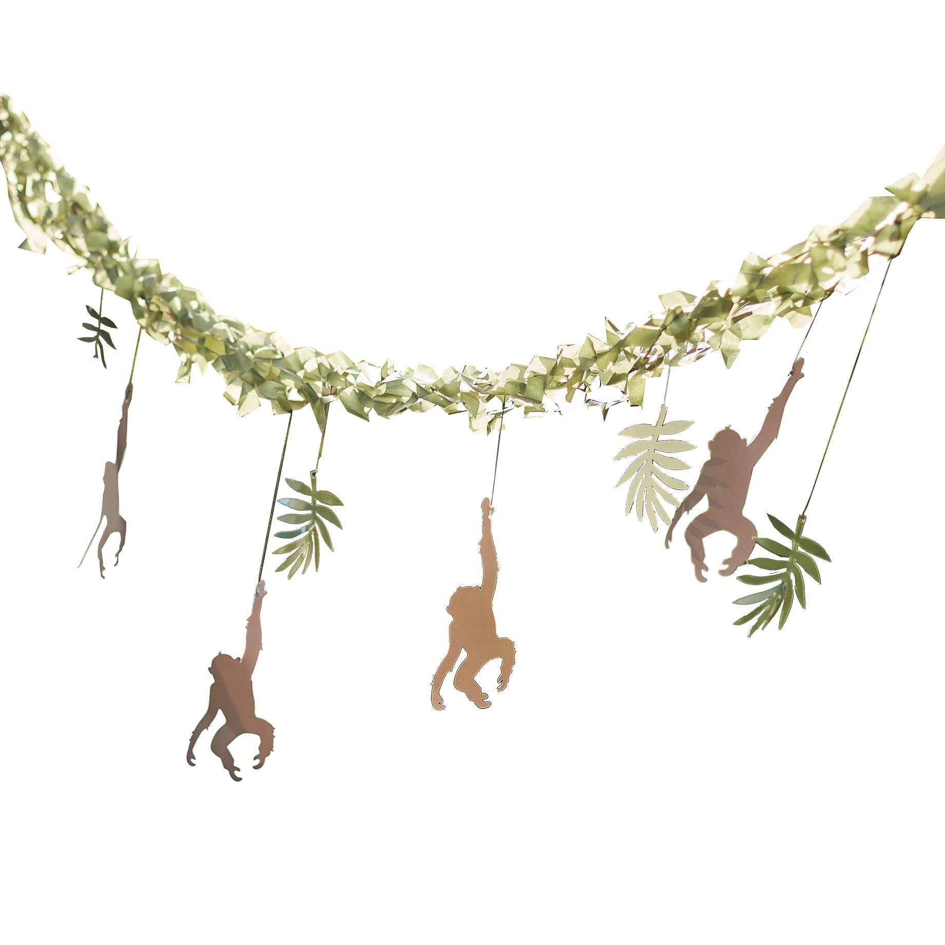 Ginger Ray Safari Jungle Themed Monkey & Leaf Hanging Backdrop Party Decoration Banner