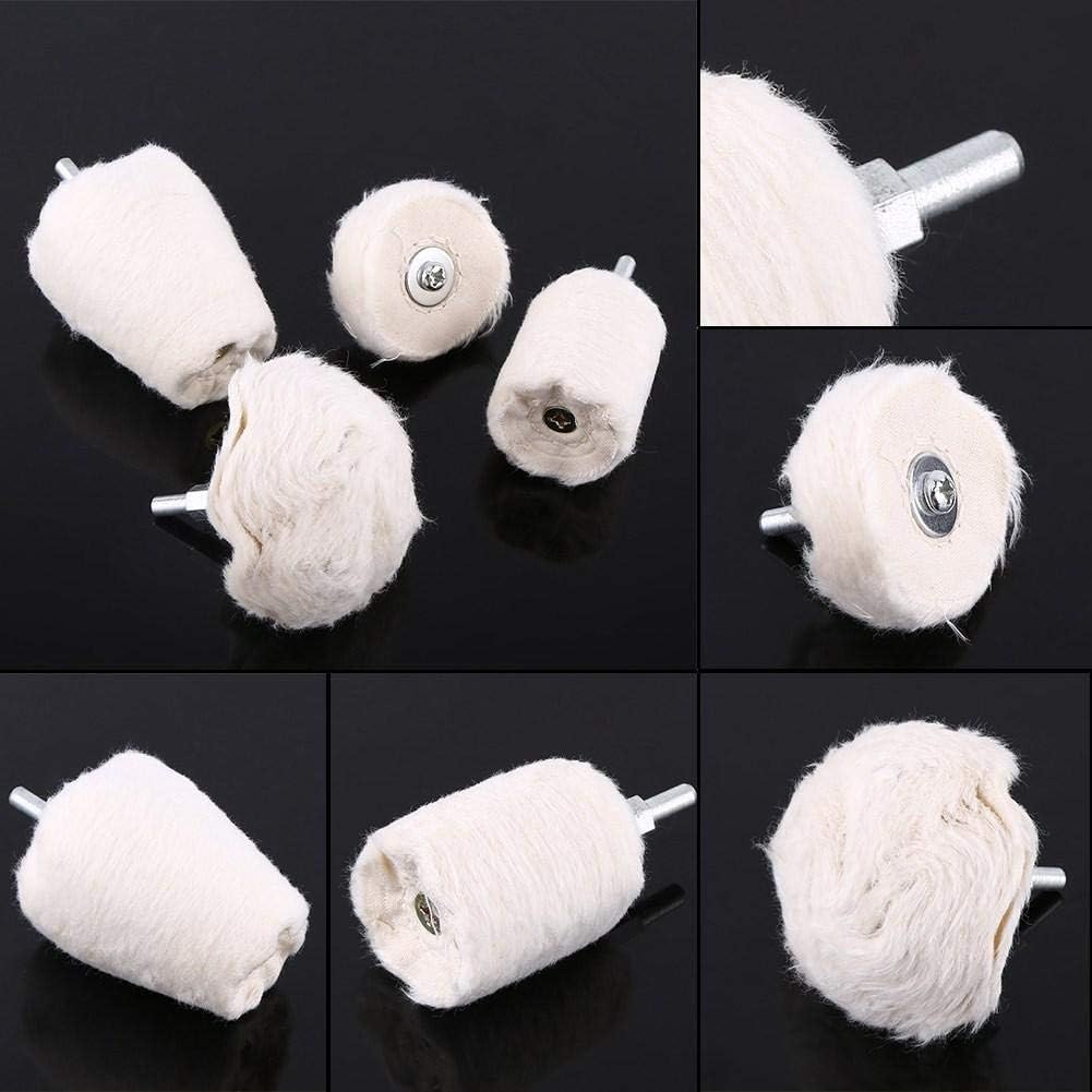 4pcs Cotton Polishing Pad Wheel, Cotton Polishing Buffing Mop Wheel Buffing Pads for Automobile Motorcycle - Image 4