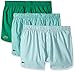 Lacoste Men's 3 Pack Gingham Woven Boxer, Grnghm/Grn/Grst, Medium