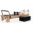 Balanced Body Studio Pilates Reformer with Sitting Exercise Box, Pilates Machine for Studio or at-Home Gym Equipment, Exercise Equipment for Fitness and Well-Being