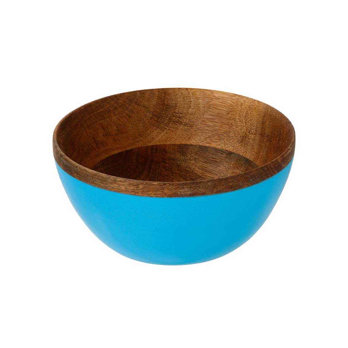 Talking Tables Natural Mango Wood Hand Painted Must Have For A Sunny Gathering - Inspired By India Blue 15cm, Spice Bowl BLE
