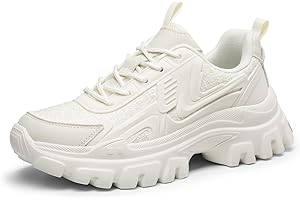 DREAM PAIRS Chunky Fashion Sneakers for Women, Women's Platform Bold Lace-Up Comfortable Sneakers