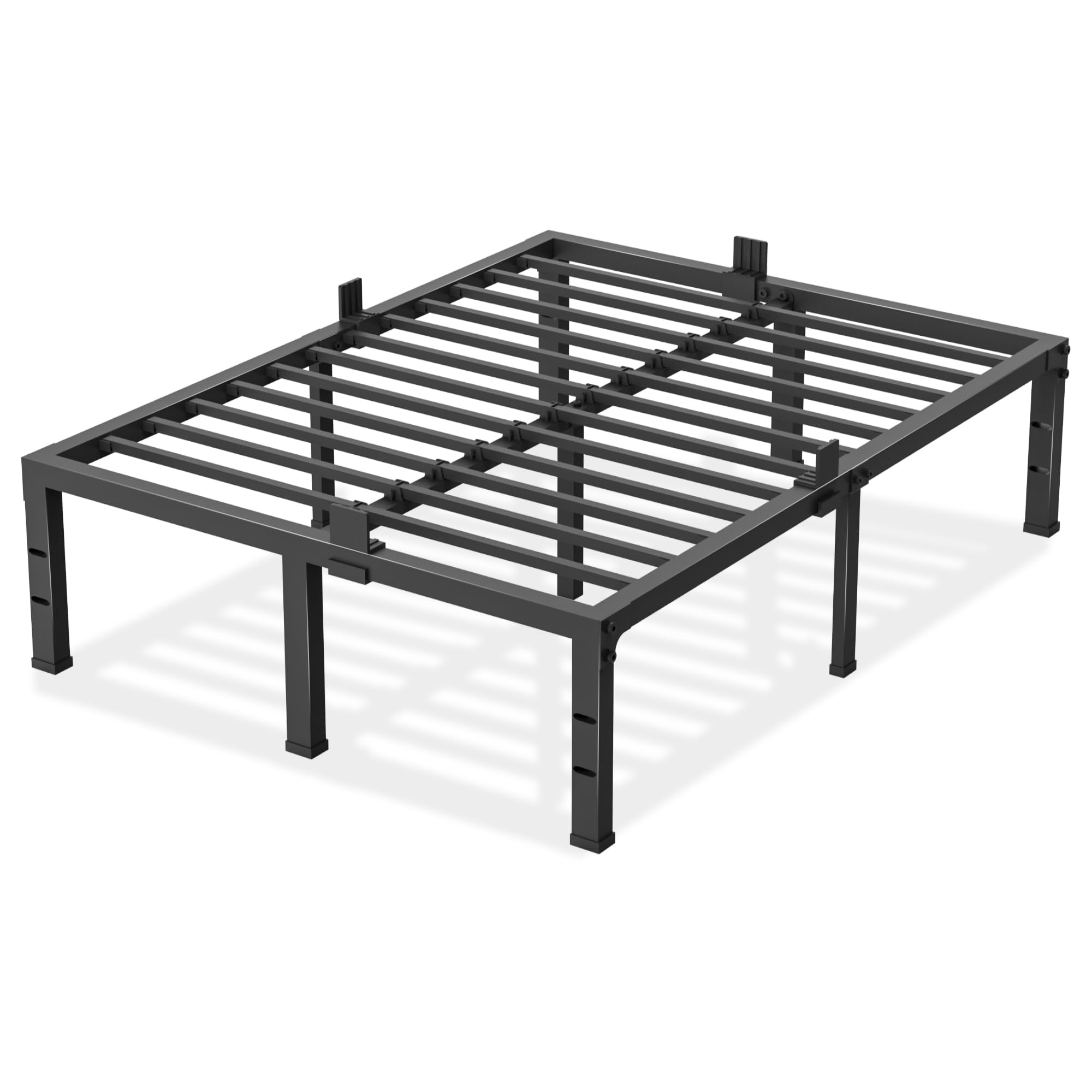 Photo 1 of Yitong Angel Queen Bed Frame 16 inch High 3500 lbs Heavy Duty Metal Platform Mattress Foundation with Steel Slat Support/No Box Spring Needed/Noise Free/Non-Slip/Easy Assembly