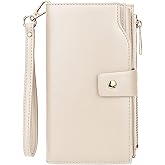 Uromee Wallet Women Vegan Leather RFID Blocking Large Ladies Wristlet Purse Card Holder Organizer Clutch