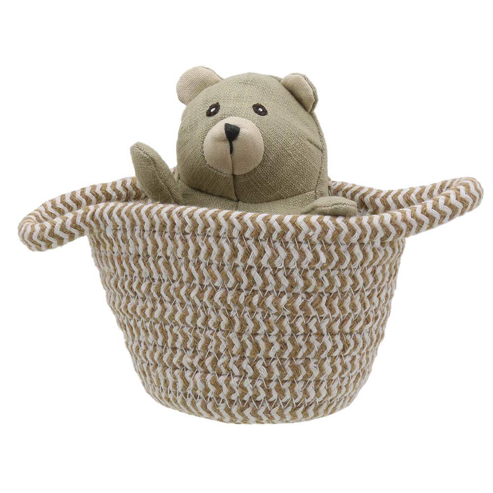 Wilberry - Pets in Baskets - Bear Soft Toy - WB001802, Medium