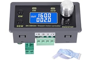 BANRIA Stepper Motor Driver Controller for Nema 17 23 34 Stepper Motor Forward/Reverse Pulse Speed Controller DC 10V-30V 6.6A 1/64 Micro-Step Resolutions for 42 57 86 Stepper Motor TTL Serial Communication