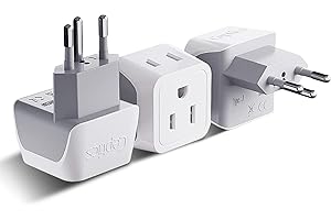 Ceptics Canada to Switzerland Travel Adapter (Type J) - Dual Input - Ultra Compact - Charge your Cell Phone, Laptops, Tablets