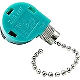 Ceiling Fan Switch 3 Speed 4 Wire Zing Ear ZE 268S6 Pull Chain Switch Control Replacement for 3 Speed Control Switch Ceiling Fans, Wall Lamps, Cabinet Light，Nickel