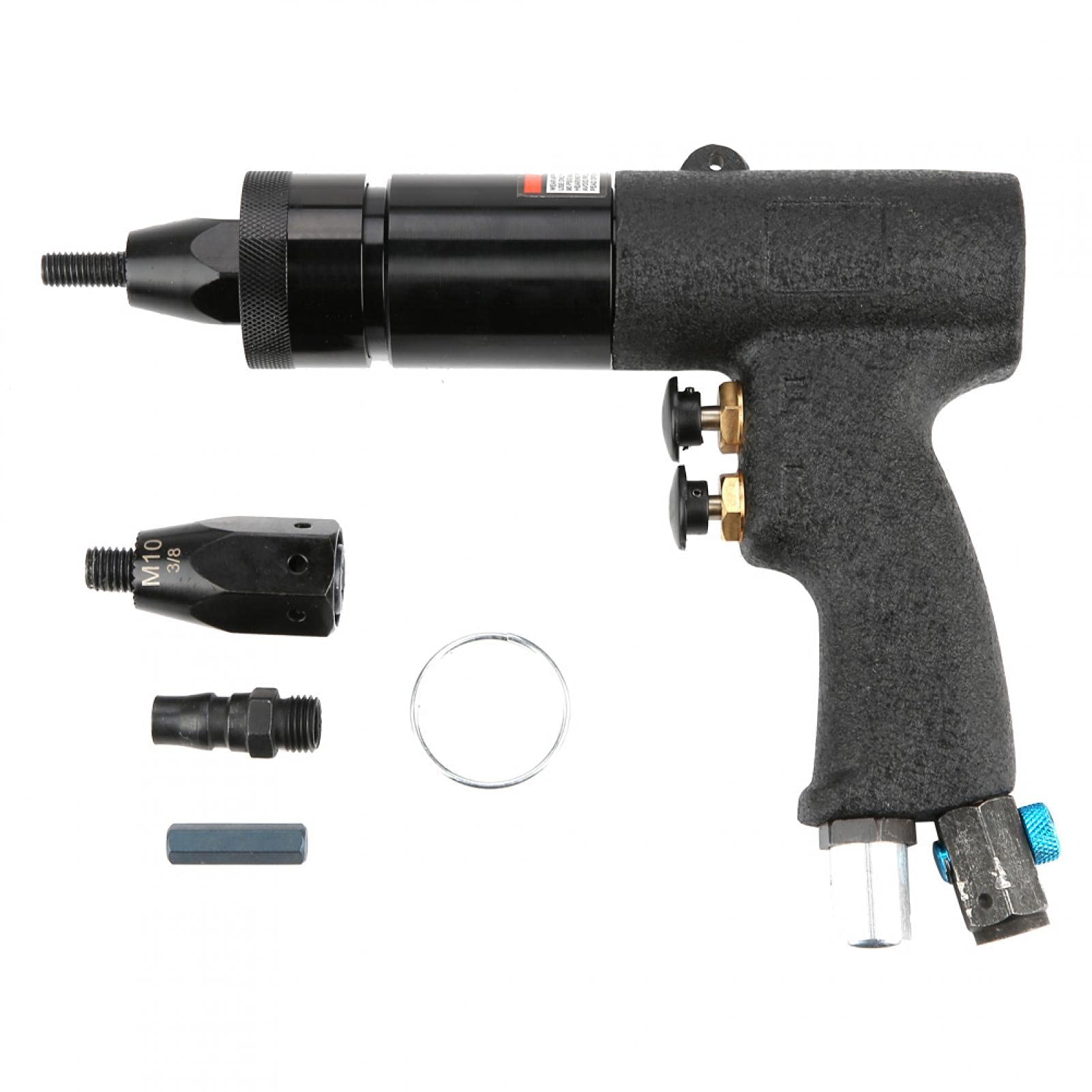 Riveter, Akozon Rivet Gun 90PSI Pneumatic Riveting Gun Pull Nut Automatic Air Riveter Nut Gun Tool (KP-740A M8/M10 Rivets)