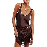 Women's Lace Flowy Mini Dress Y2k Sleevelss Backless Slip Dress Drop Waist Short Tunic Dress Lingerie Nightgown