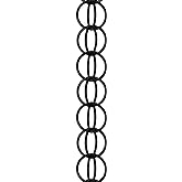 Monarch Rain Chains Aluminum Ring Black Rain Chains for Gutters &ndash; 8.5 ft Black Decorative Rainchain Outdoor Durable Heavy Duty Gutter Chain Downspout, Modern Rainchains for Outside